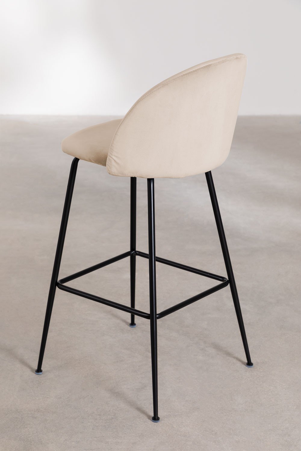 Pack of 4 high stools in Kana Design velvet, gallery image 3