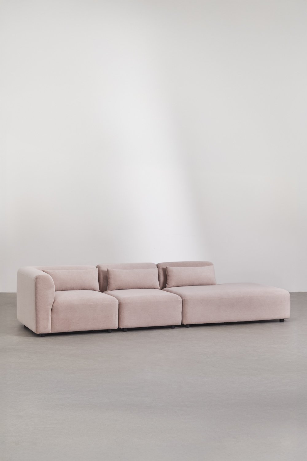 Fogler 3-Piece Modular Corner Sofa with Right Chaise, gallery image 1