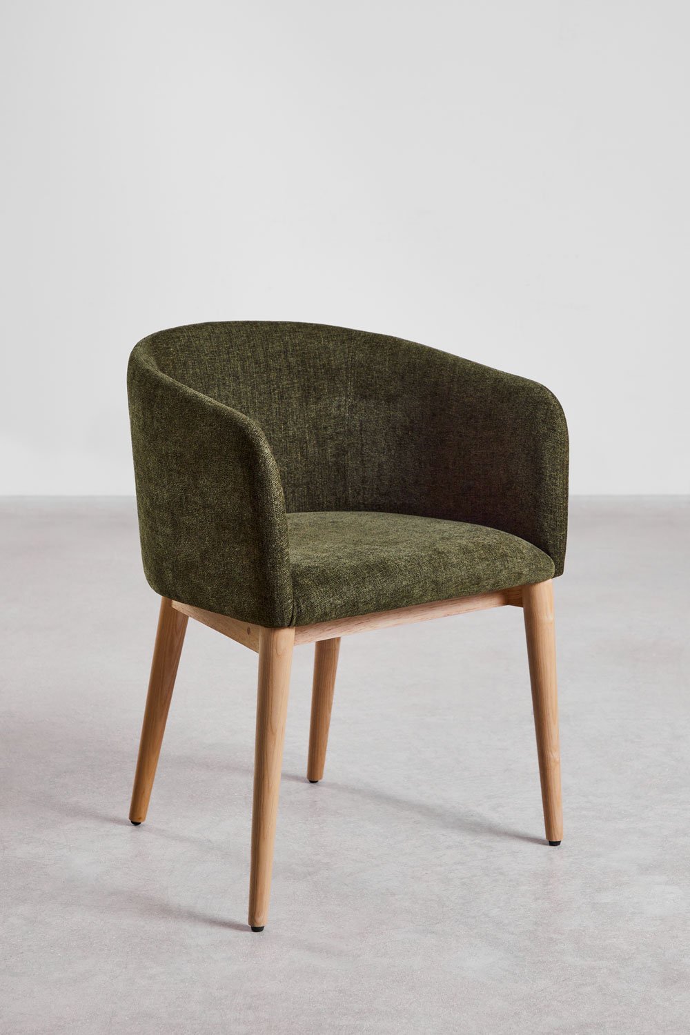 Bunia upholstered dining chair with armrests, gallery image 3