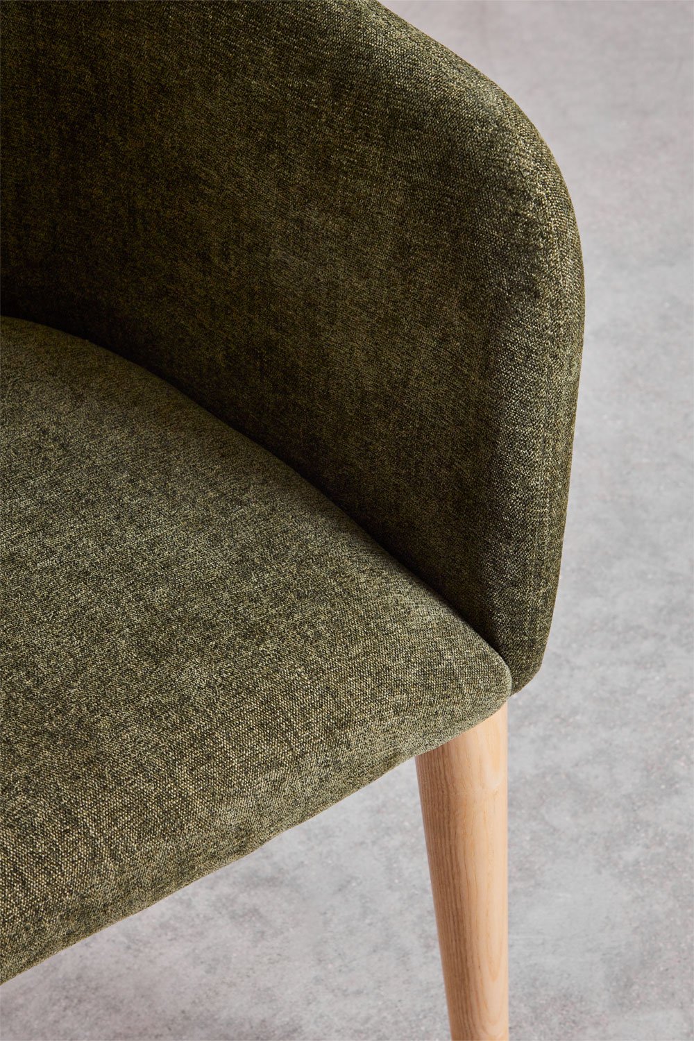 Bunia upholstered dining chair with armrests, gallery image 7