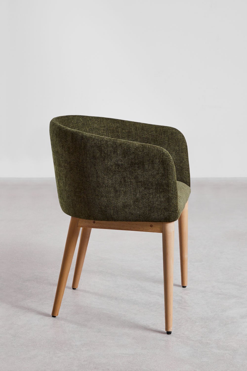 Pack of 4 Bunia upholstered dining chairs with armrests, gallery image 4