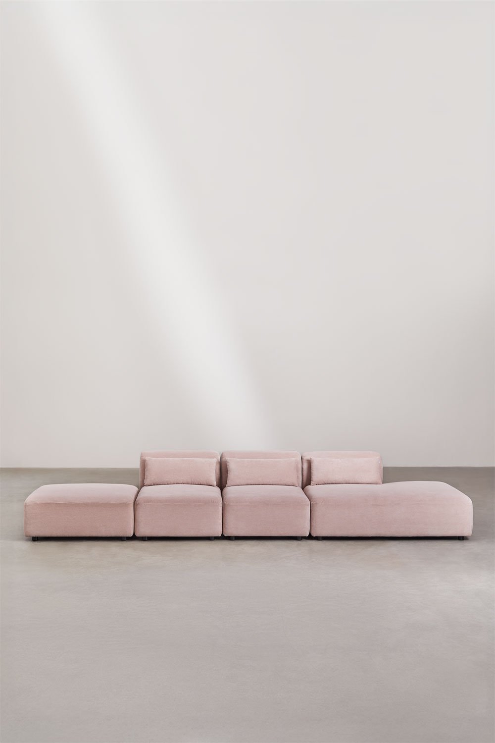 3-piece modular sofa with right-hand divan and Fogler pouf, gallery image 3