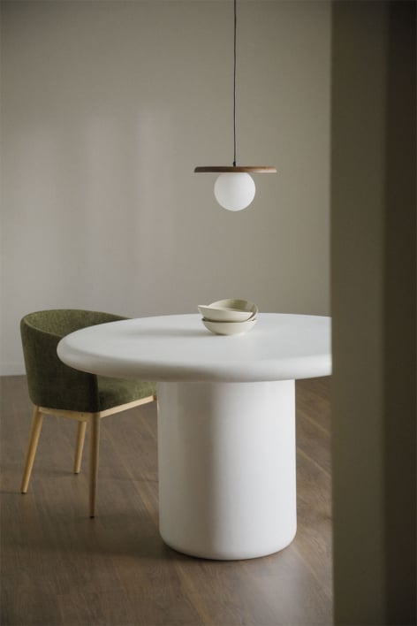 Namara round cement dining table