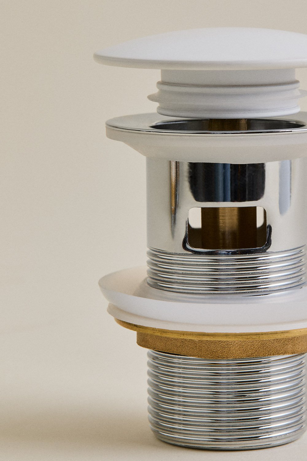 Orveta Click-Clack Stainless Steel and Brass Sink Drain Valve, gallery image 3