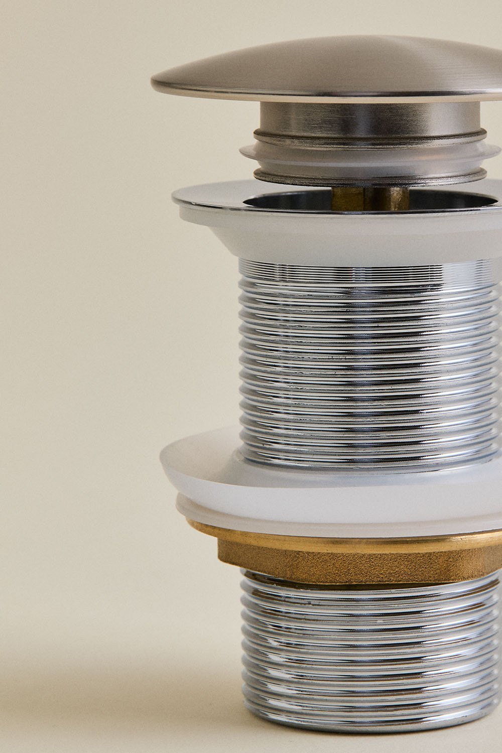 Orveta Click-Clack Stainless Steel and Brass Sink Drain Valve, gallery image 3