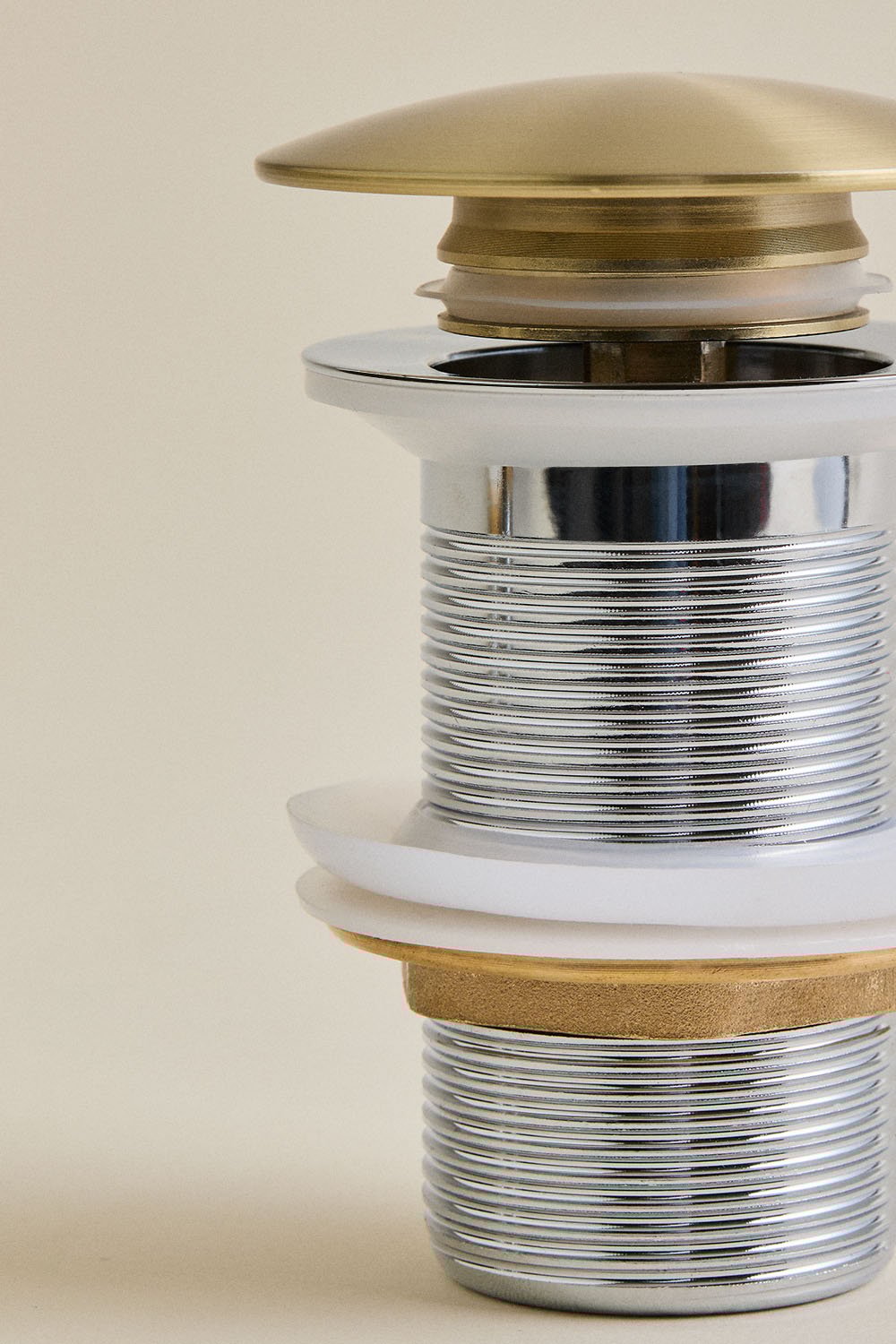 Orveta Click-Clack Stainless Steel and Brass Sink Drain Valve, gallery image 3