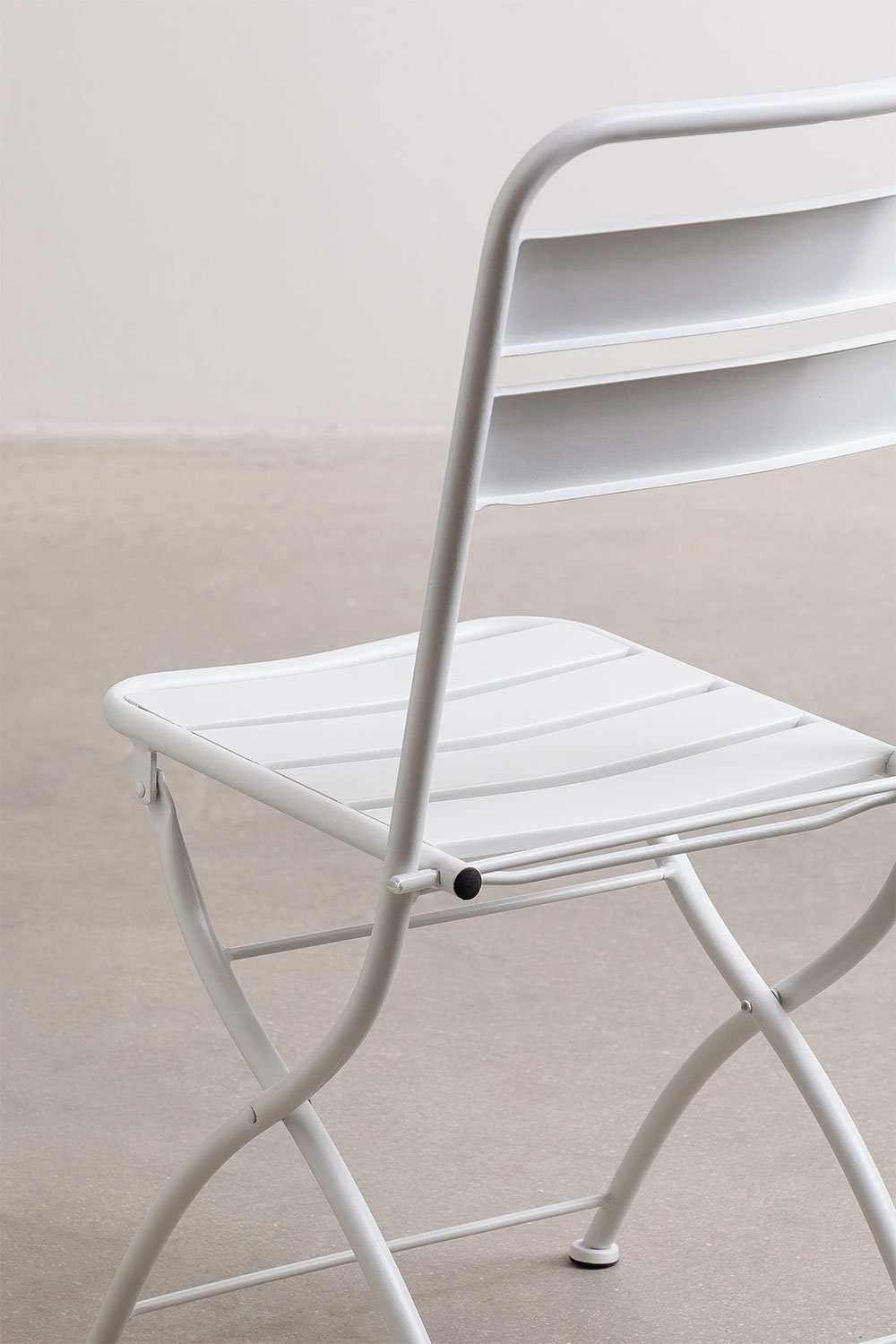 Pack of 2 Janti folding dining chairs in steel, gallery image 3