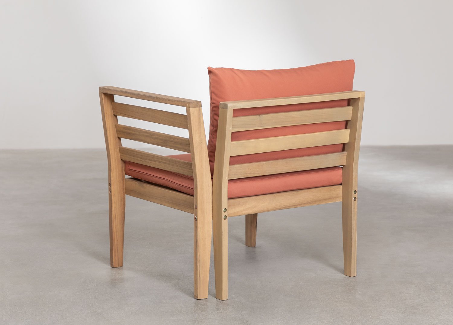 Right corner module for modular garden sofa in acacia wood Filips, gallery image 3