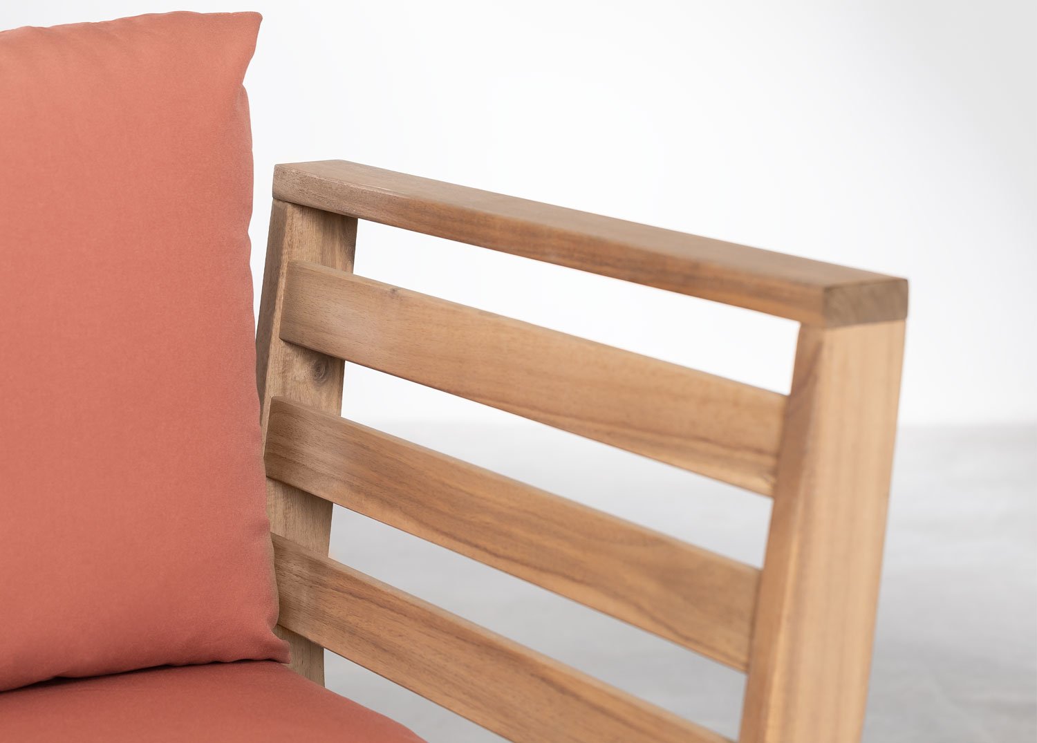 Right corner module for modular garden sofa in acacia wood Filips, gallery image 4