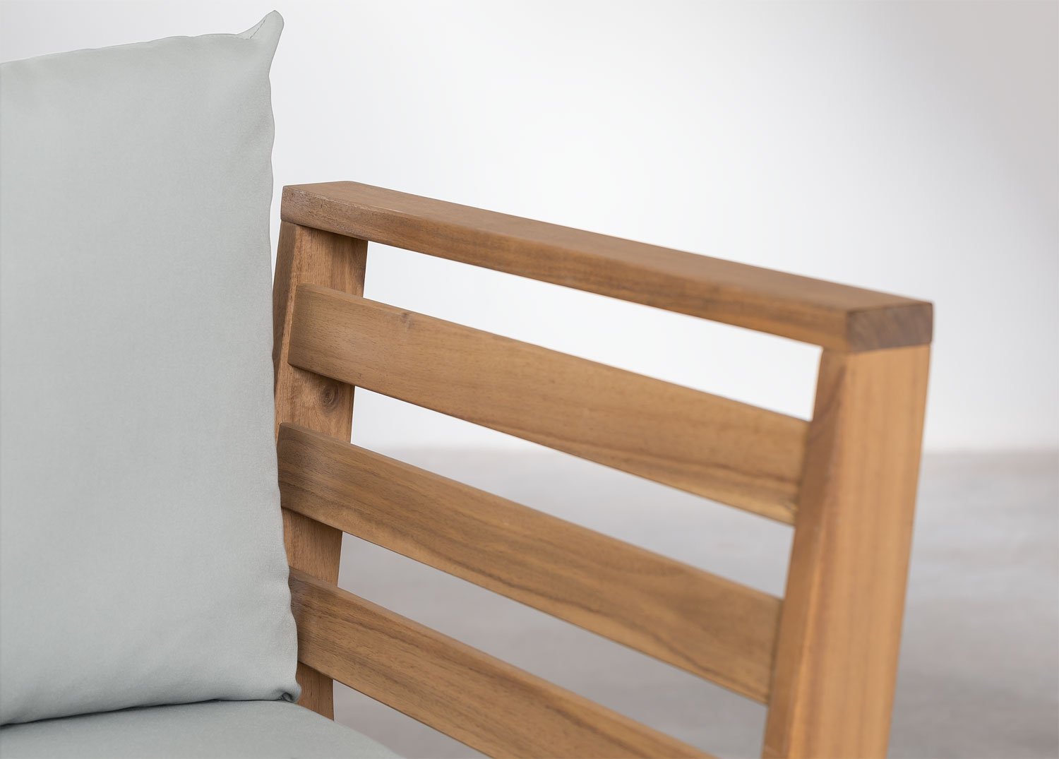 Right corner module for modular garden sofa in acacia wood Filips, gallery image 5