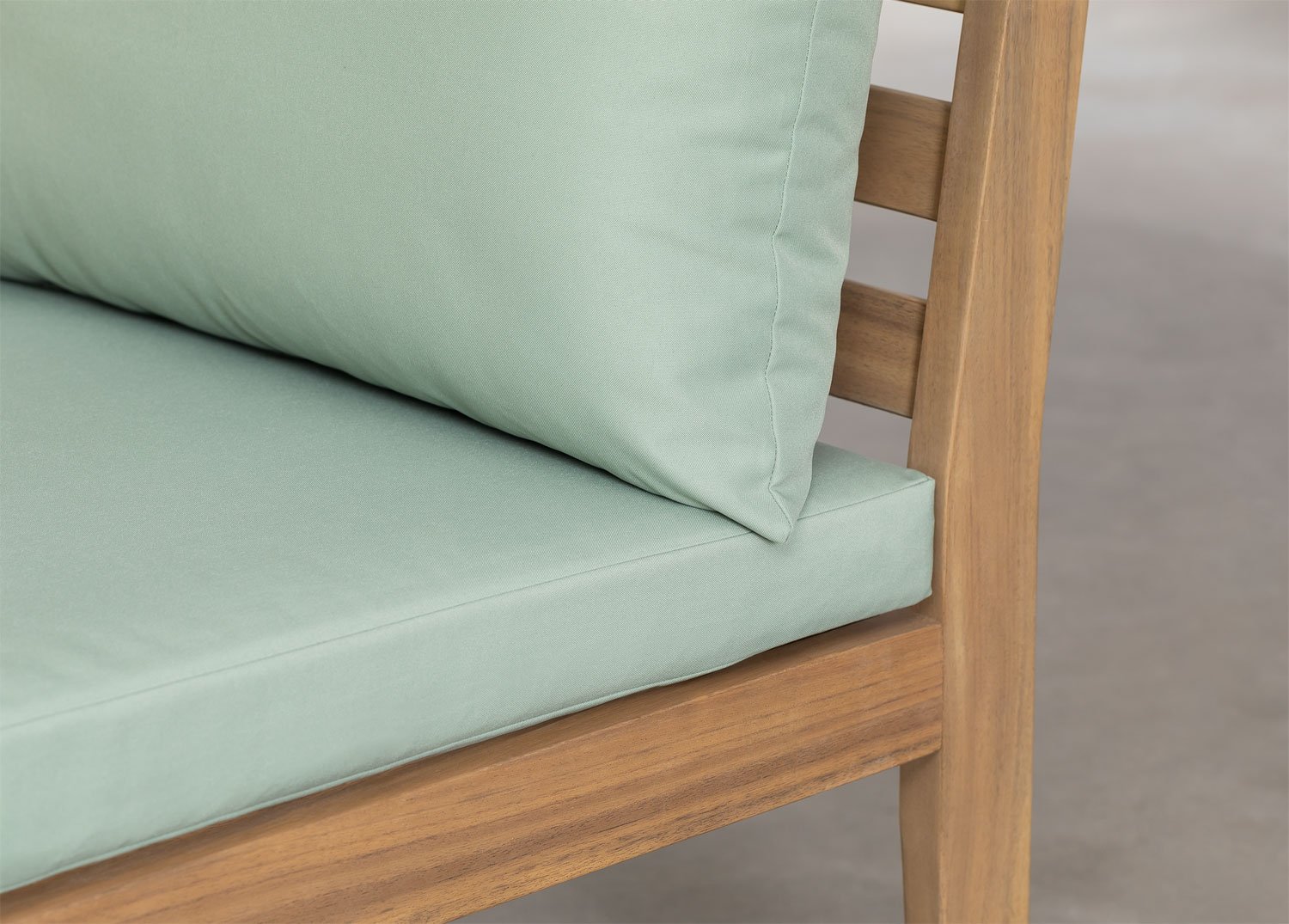 Left corner module for modular garden sofa in acacia wood Filips, gallery image 5