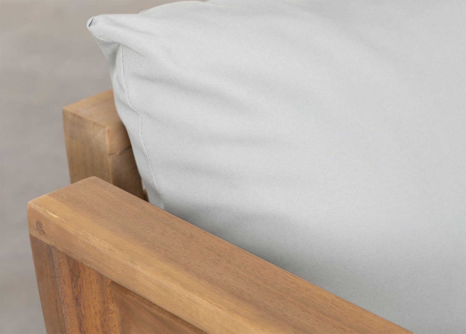 Left corner module for modular garden sofa in acacia wood Filips, gallery image 5