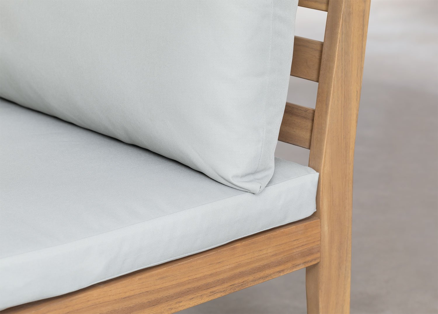 Left corner module for modular garden sofa in acacia wood Filips, gallery image 6