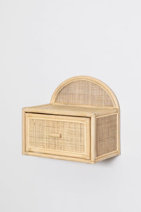 Pack of 2 Yivisc floating rattan nightstands