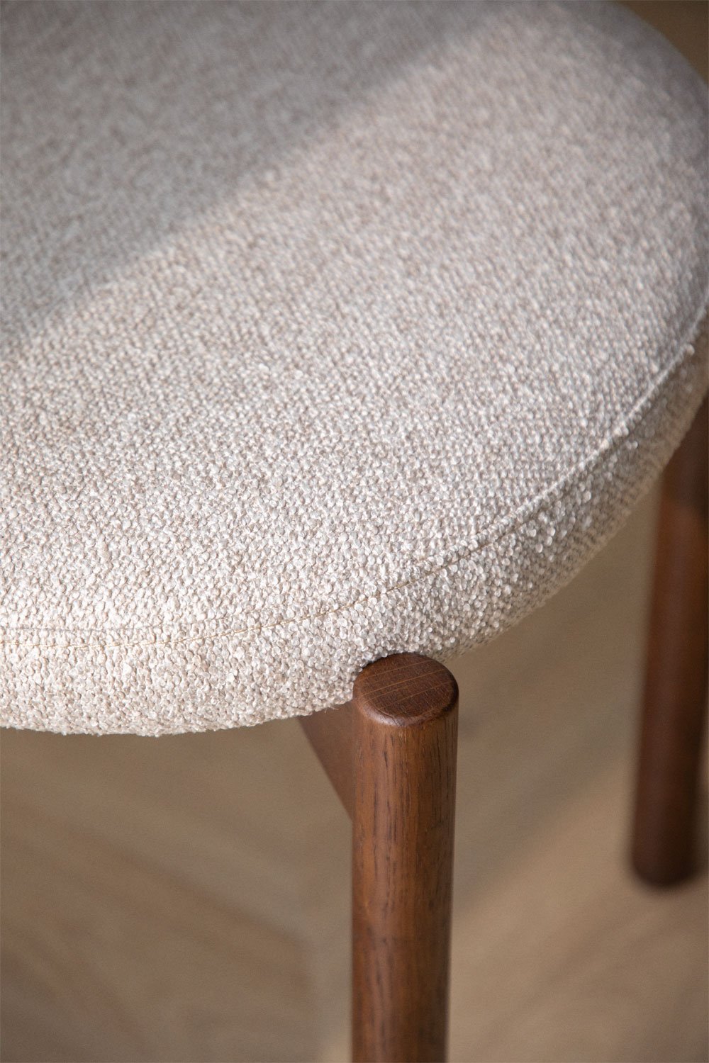 Pack of 2 Bianca upholstered oak dining chairs, gallery image 3