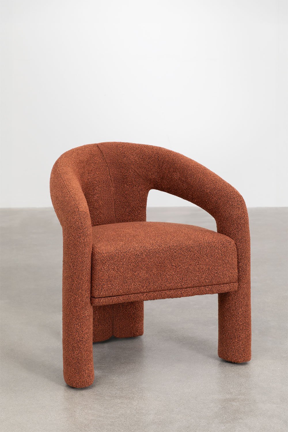 Dining chair in Greca bouclé fabric, gallery image 2