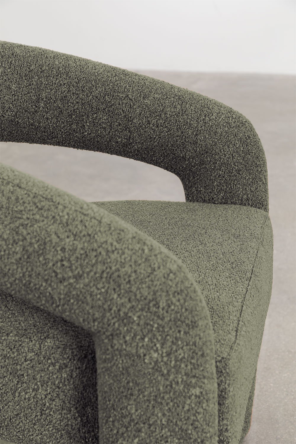 4-piece set of Greca upholstered dining chairs with armrests, gallery image 5