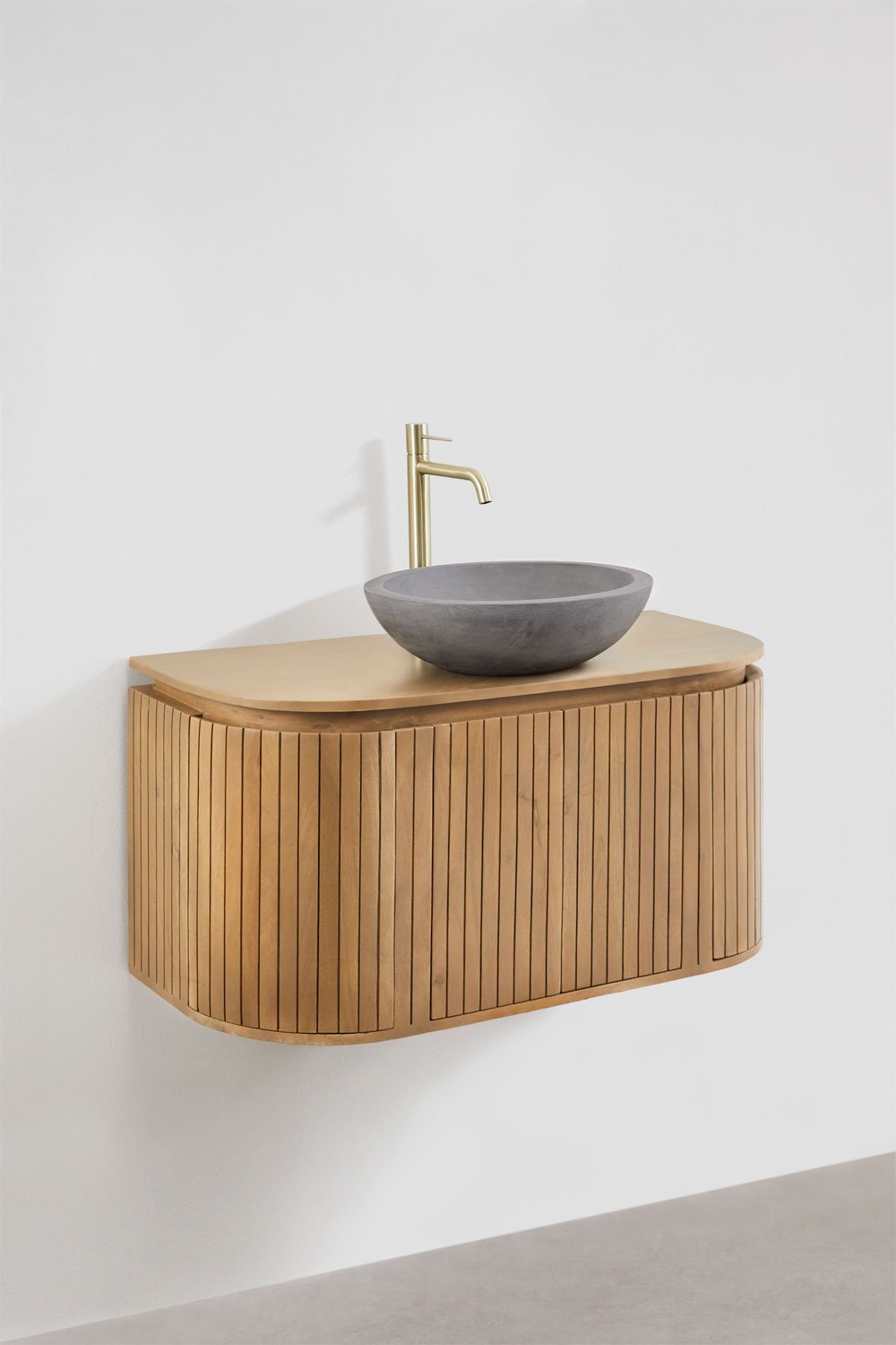 Analis mango wood bathroom furniture set, gallery image 3