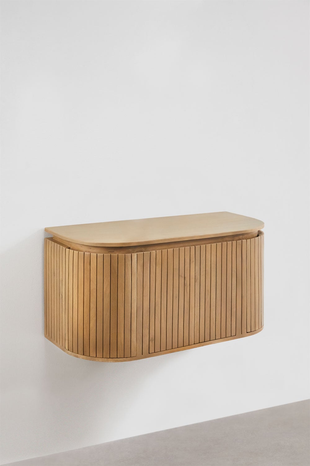 Analis suspended bathroom furniture set in mango wood, gallery image 3