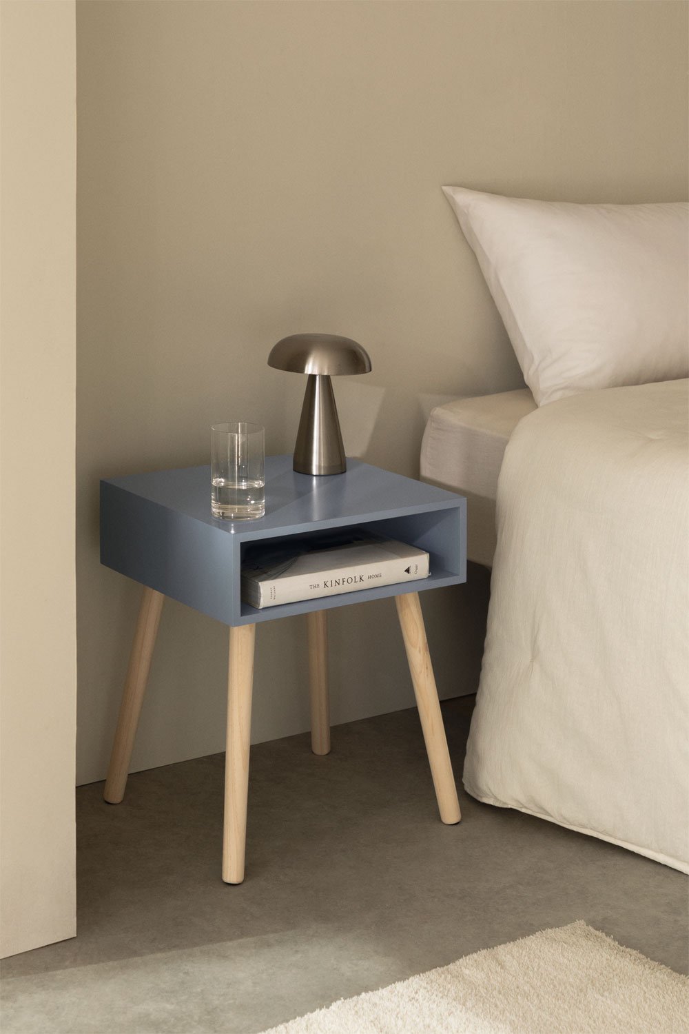 Zente wooden bedside table, gallery image 1