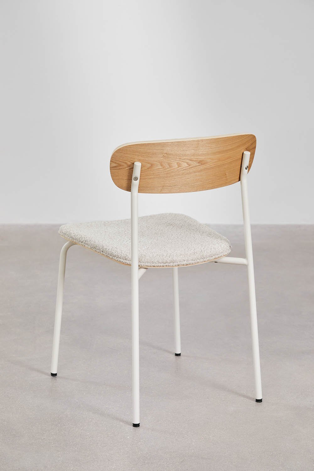 Wilpier stackable dining chair in iron and wood, gallery image 5