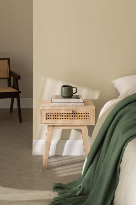 Bedside table with drawer in wood Ralik Design