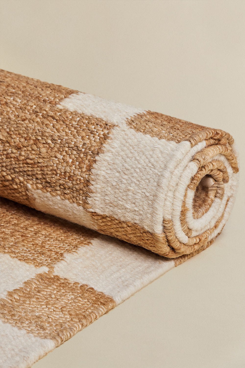 Rectangular rug 200x300 cm in jute and cotton Luebo, gallery image 4