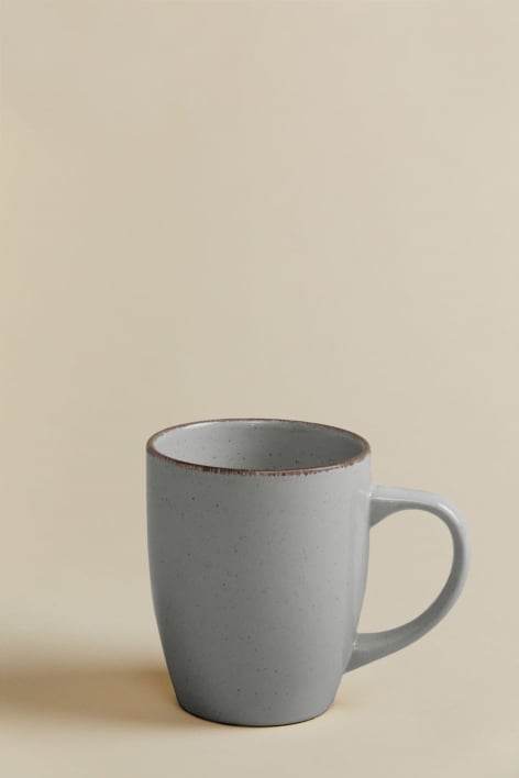 Pack of 2 coffee mugs 34 cl in Ronilena stoneware - Dolphin Grey 