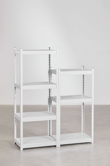 Set of 2 steel shelves (150-120x60 cm) Crenzi