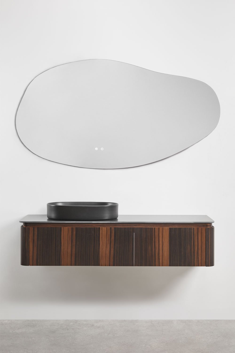 Lavena suspended wooden bathroom furniture set, gallery image 2