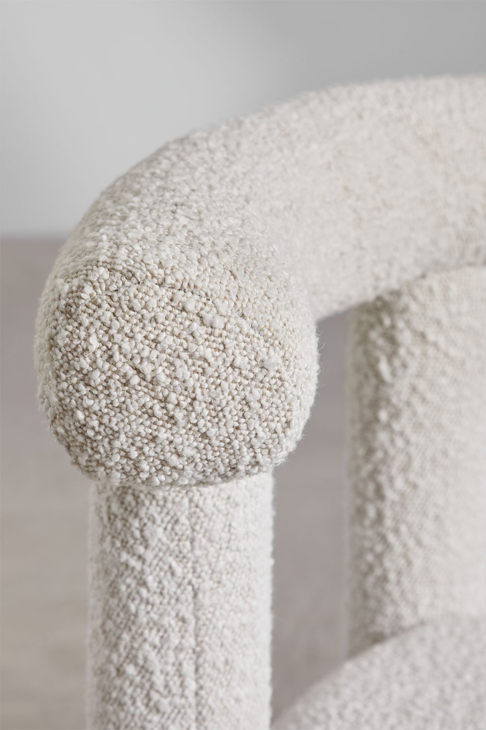 Set of 2 Gia dining chairs in bouclé fabric, gallery image 5