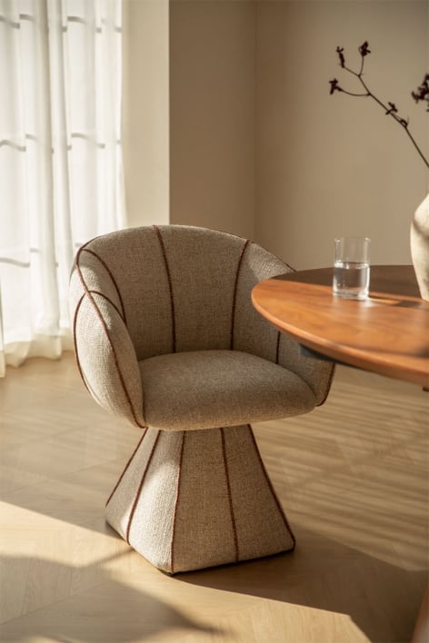 Tallin upholstered swivel dining chair