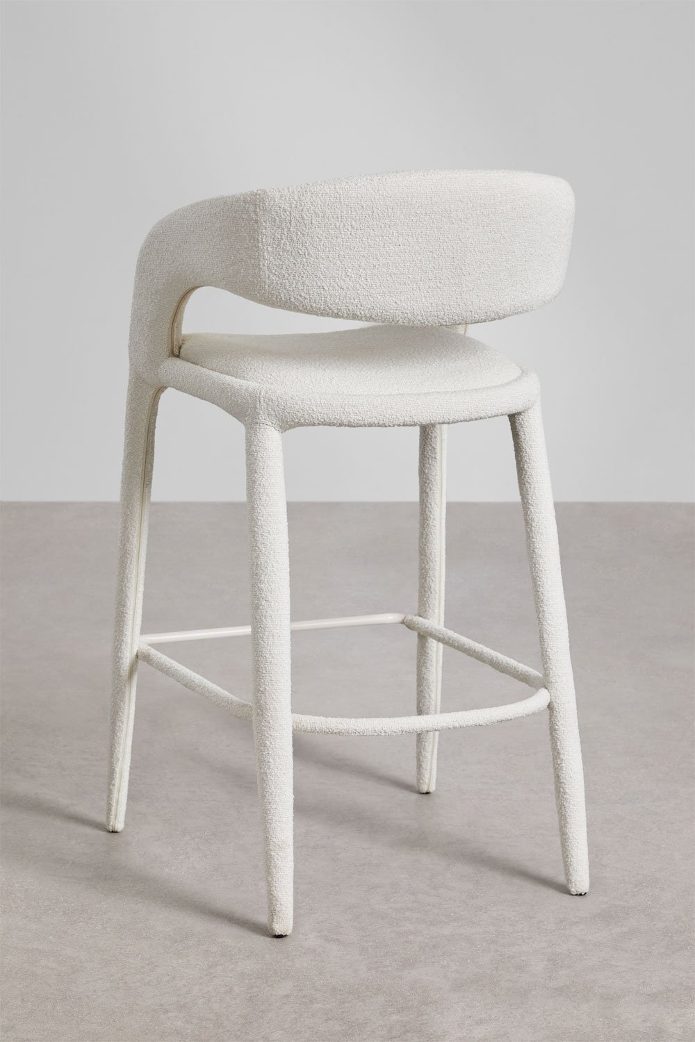 Pack of 4 high stools 75 cm upholstered Arazeina, gallery image 5