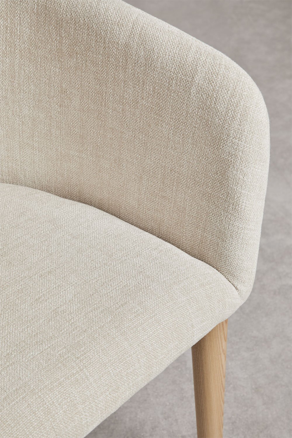 Pack of 4 Bunia upholstered dining chairs with armrests, gallery image 7