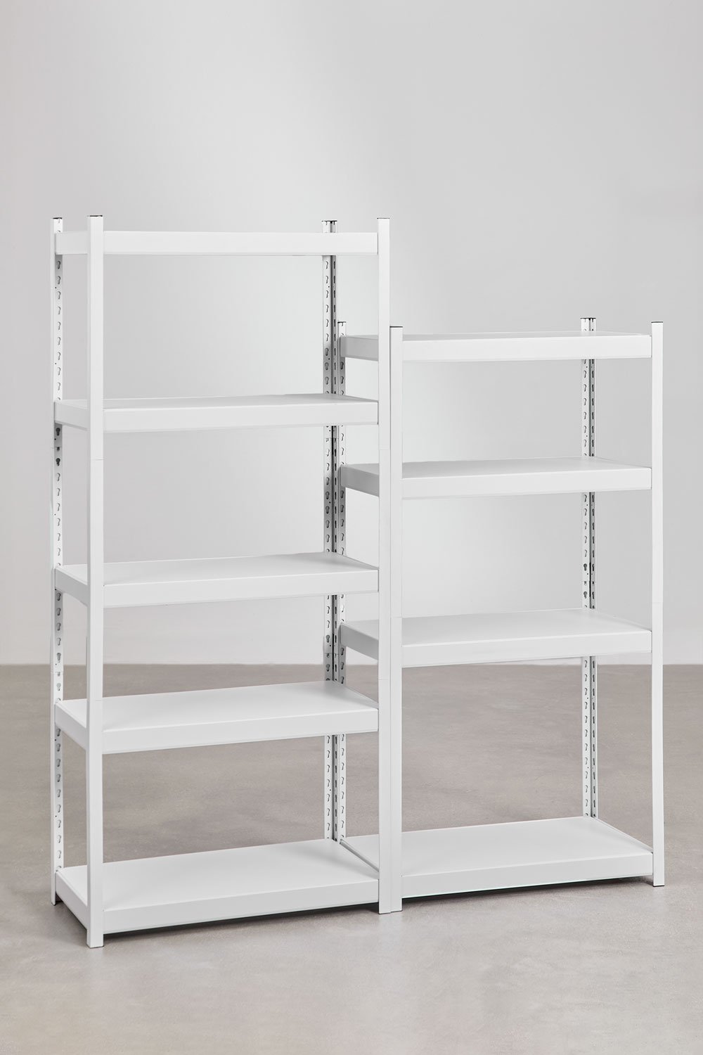 Set of 2 steel shelves (180-150x80 cm) Crenzi, gallery image 1