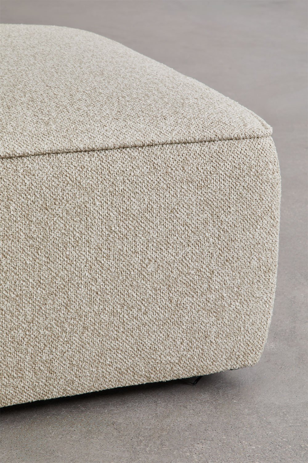 Pouf for modular sofa in Cardea bouclé fabric, gallery image 2