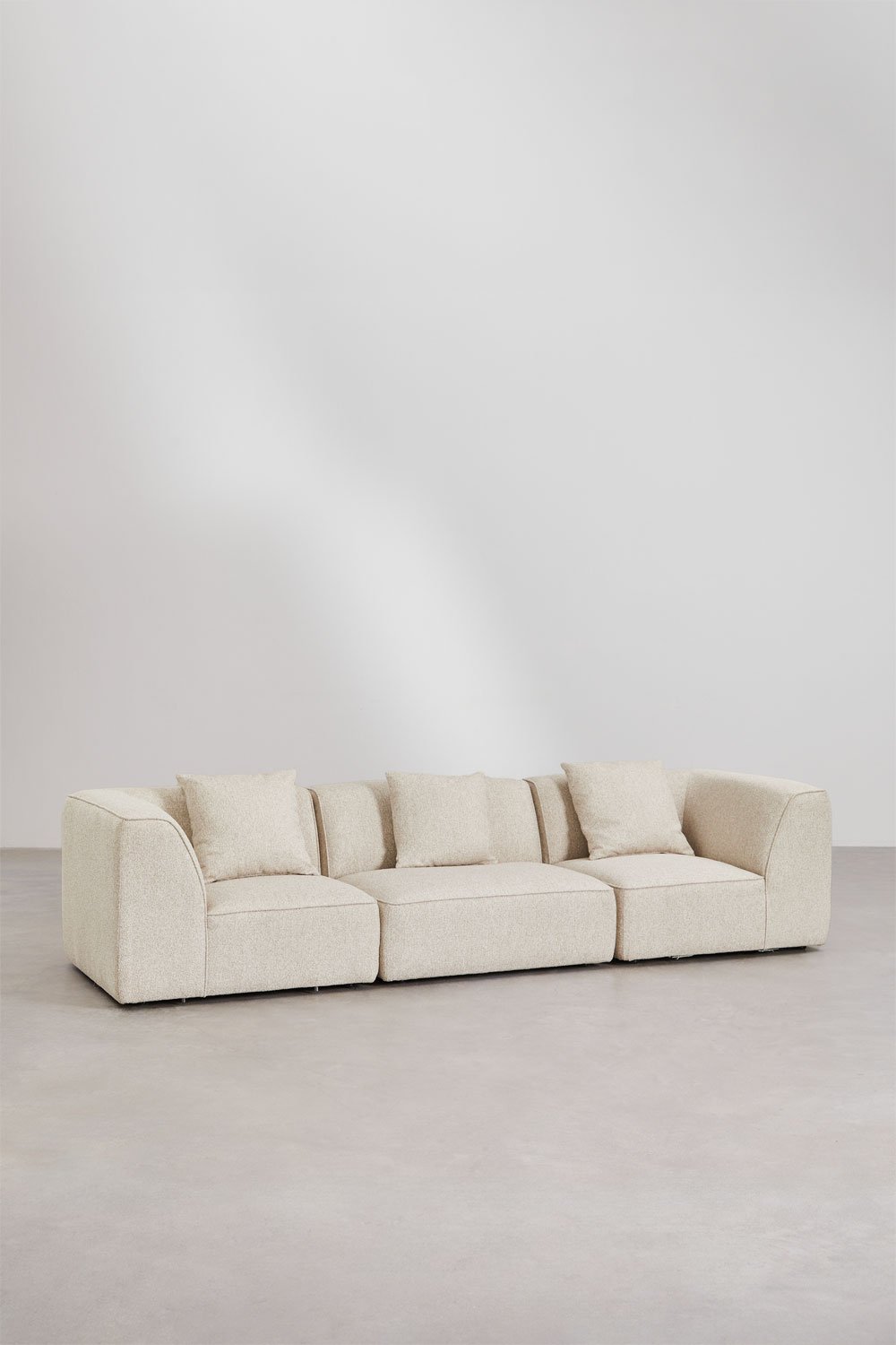 3-piece modular sofa in bouclé fabric Cardea, gallery image 2