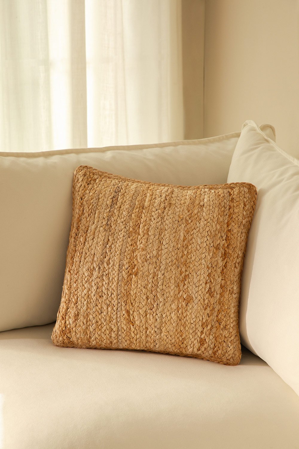 Square jute cushion (40x40 cm) Ticmon, gallery image 1