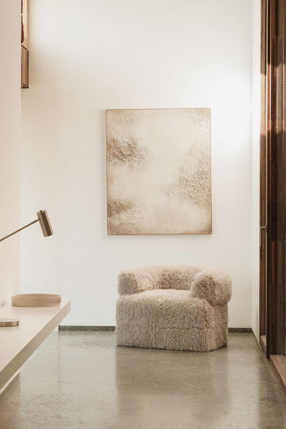 Neda synthetic fur armchair, gallery image 1