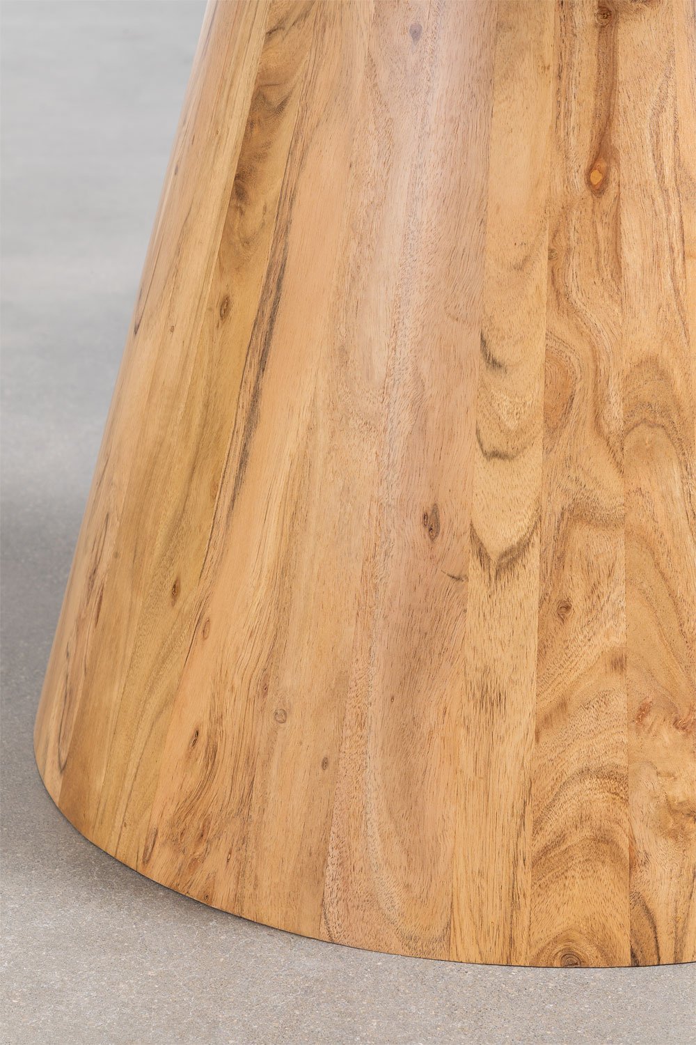 Weymar round acacia wood dining table, gallery image 4