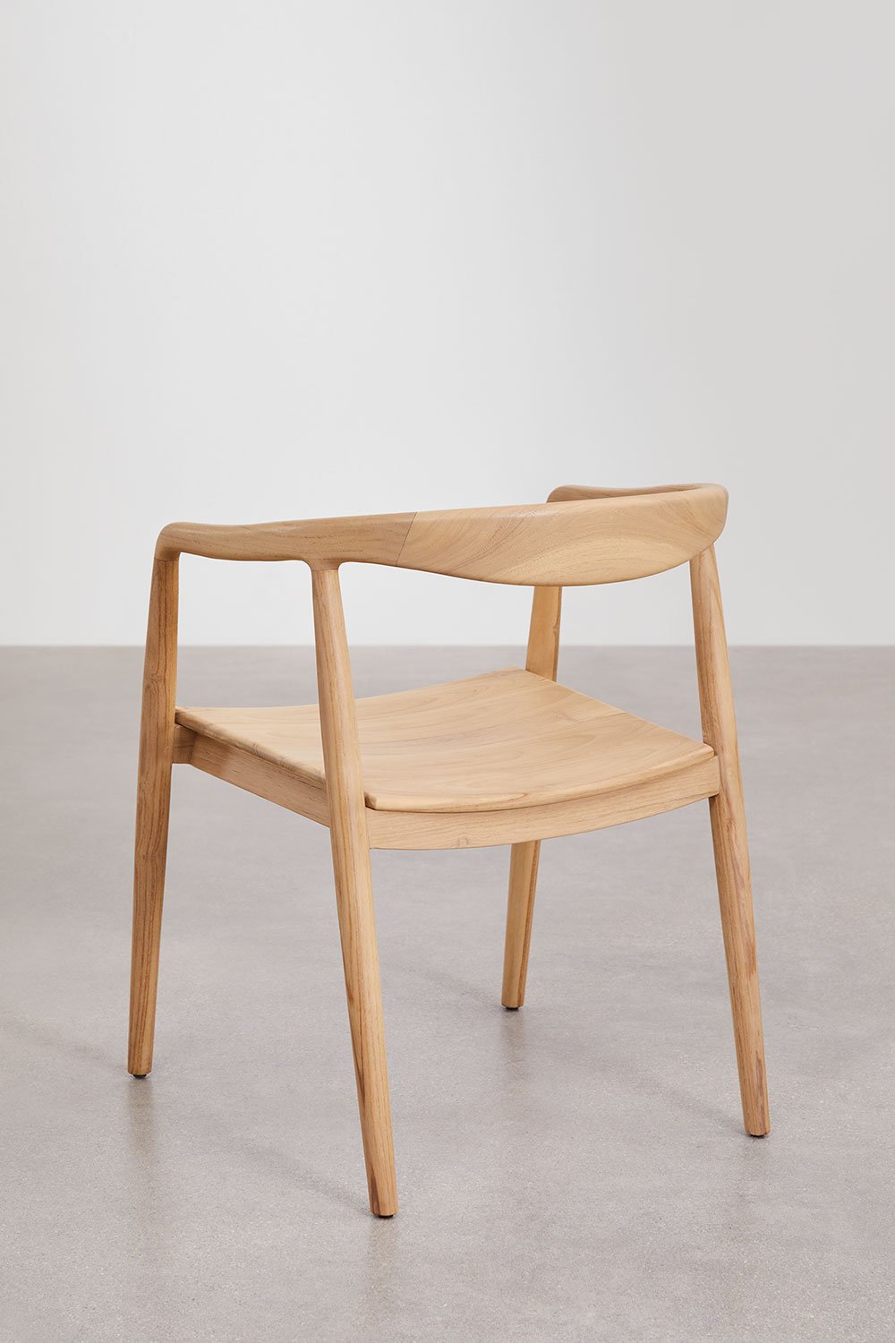 Pack of 4 Rokan teak wood garden chairs, gallery image 4