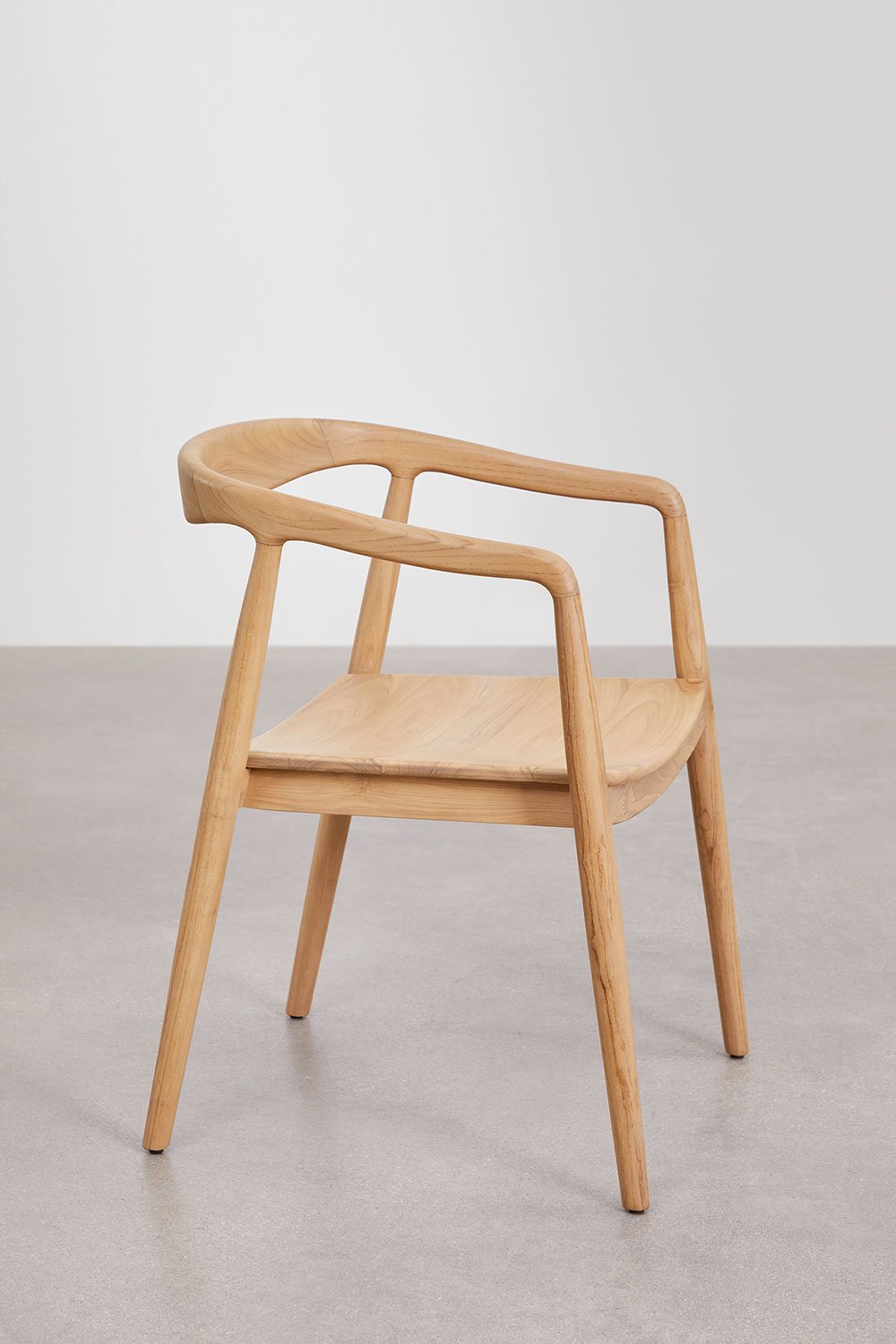 Pack of 2 Rokan teak dining chairs with armrests, gallery image 4