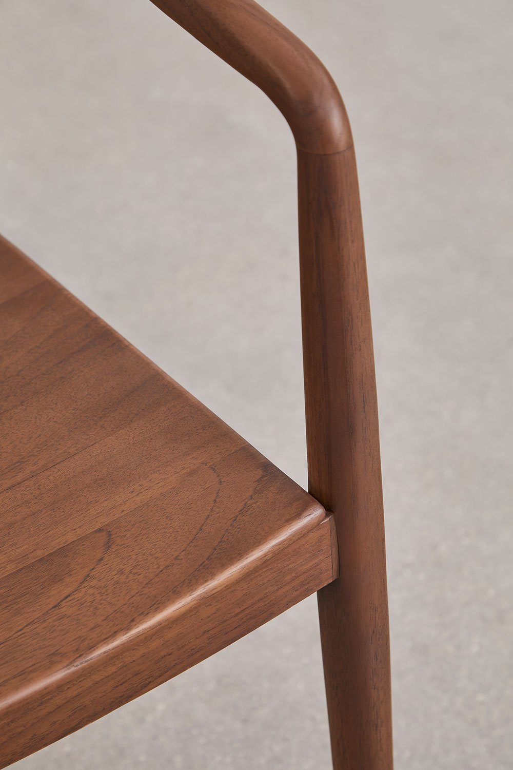 Pack of 2 dining chairs with armrests in Rokan teak wood, gallery image 6