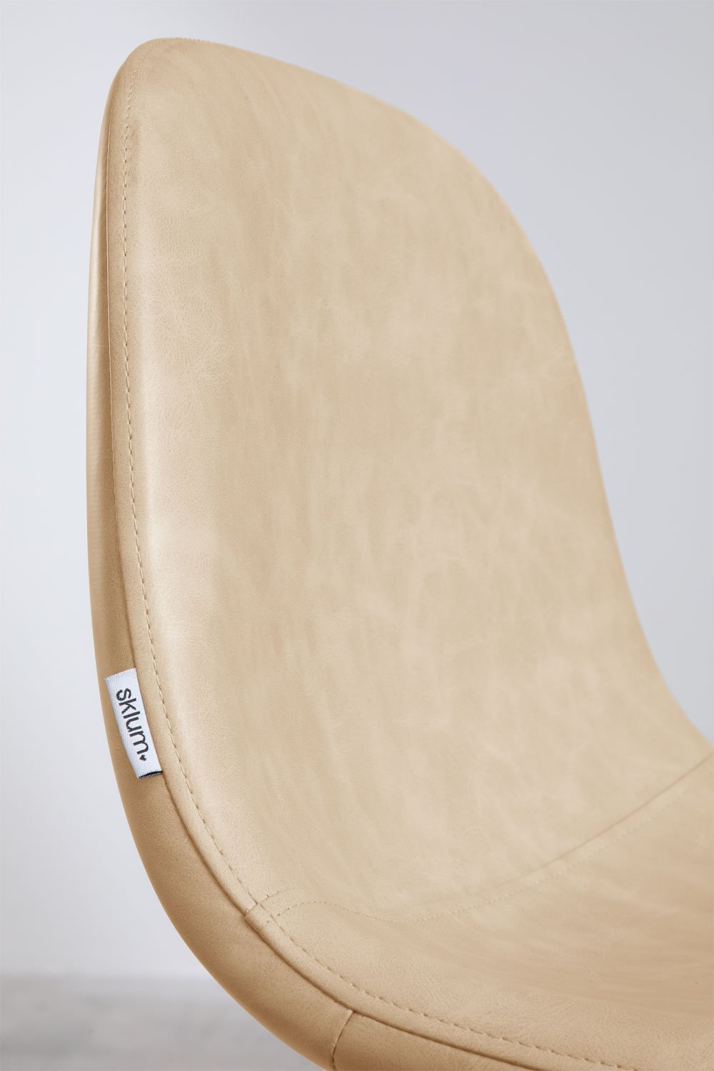 Glamm high stool in imitation leather, gallery image 4