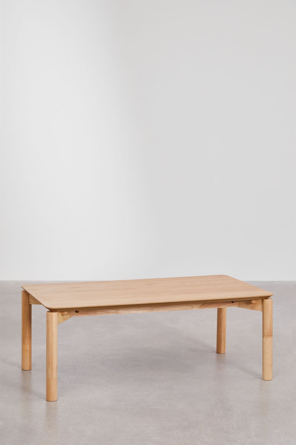 Rectangular coffee table 120x60 cm in MDF with oak veneer Munden, gallery image 3