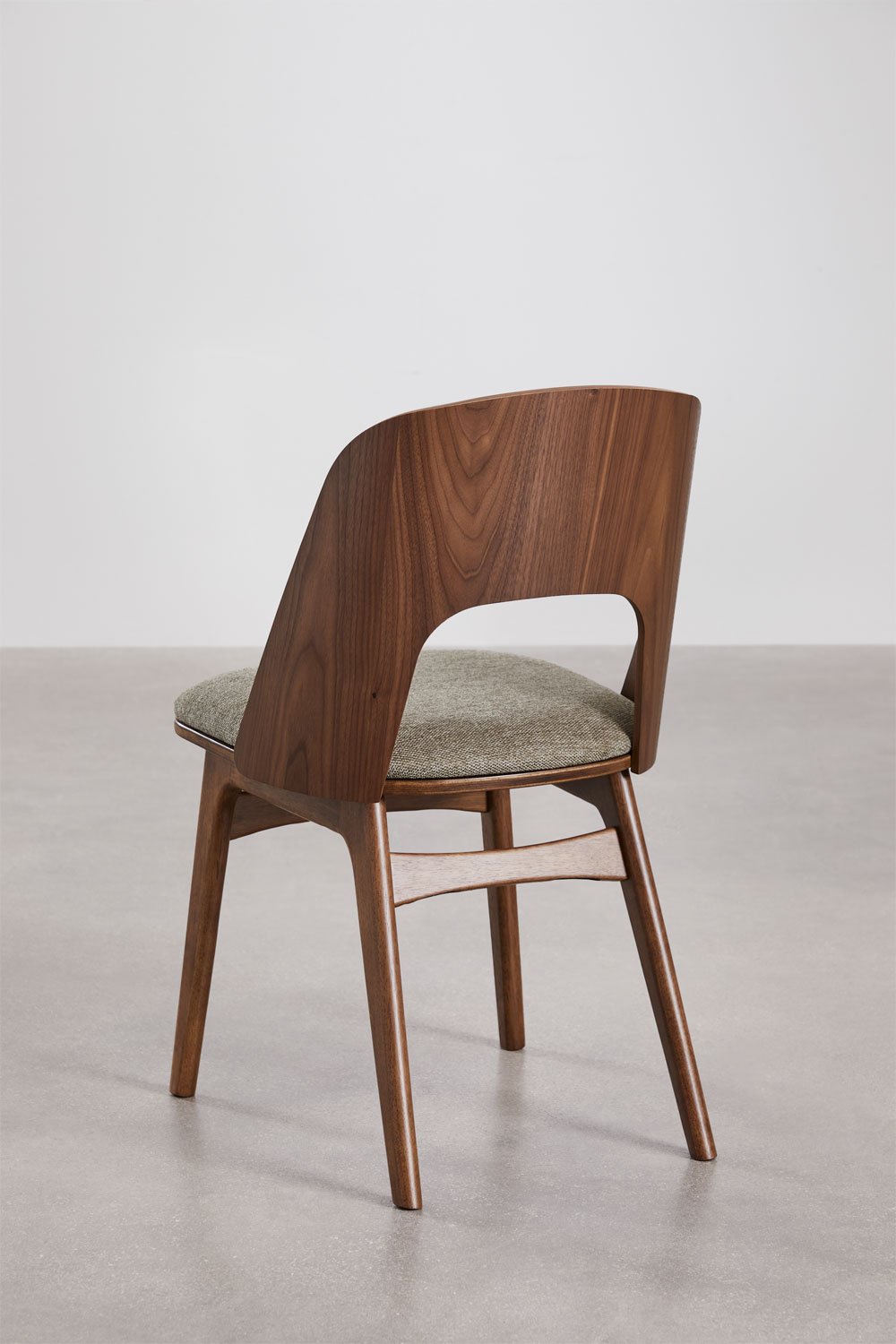 Dining chair in wood and upholstered Juna, gallery image 5