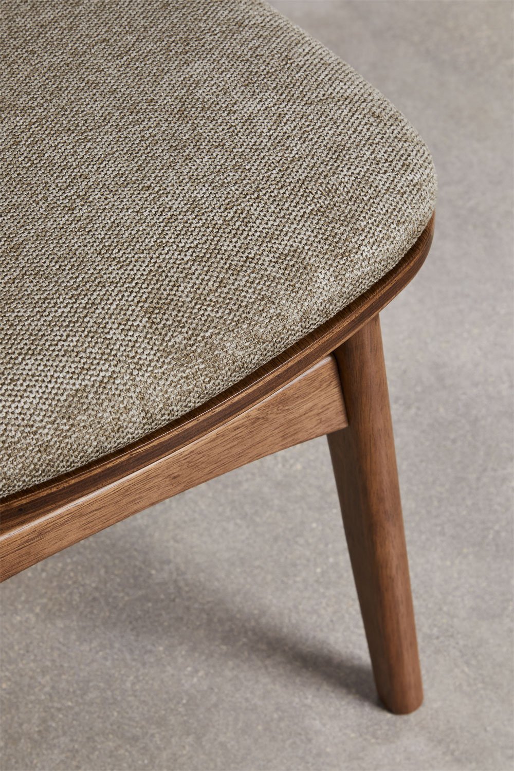 Dining chair in wood and upholstered Juna, gallery image 7