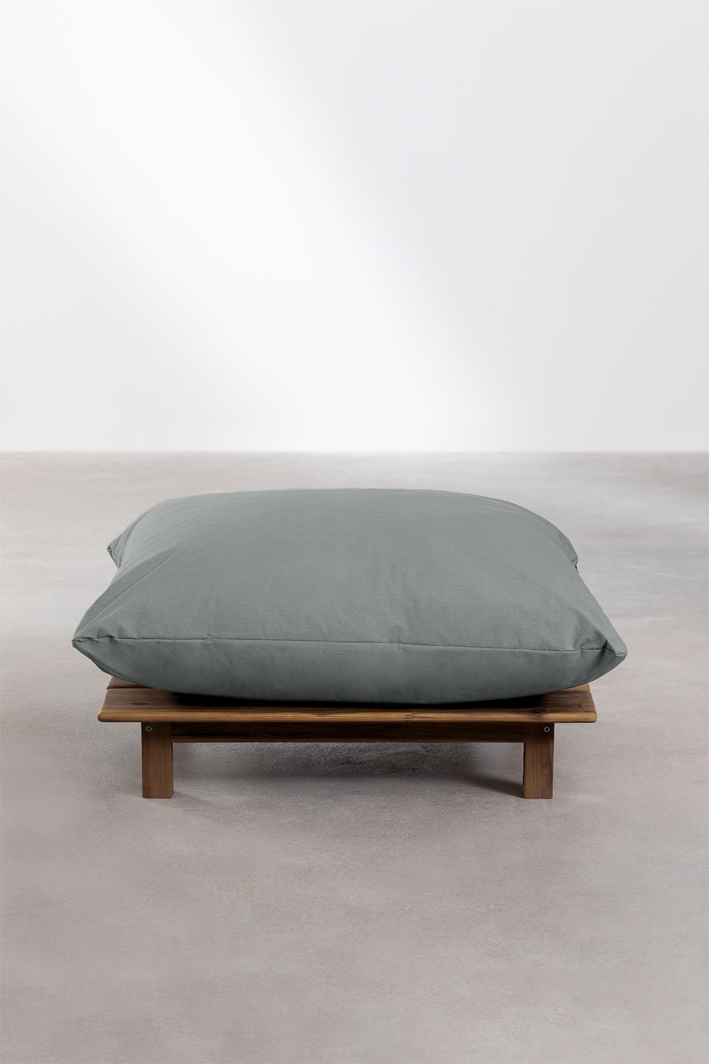 Brina acacia wood garden pouf, gallery image 4