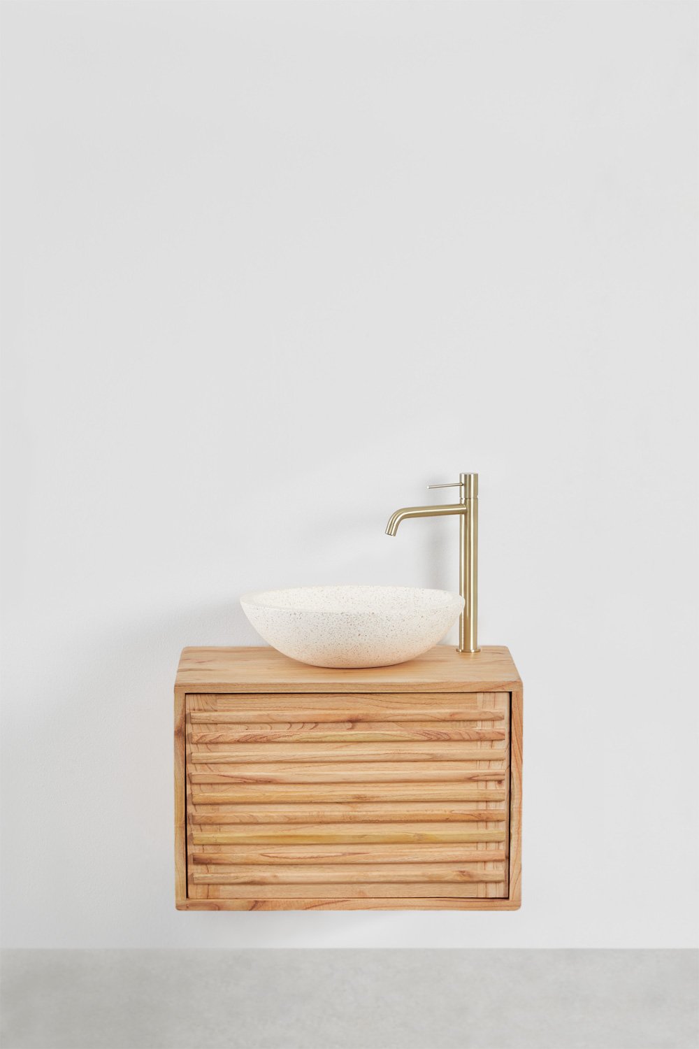 Deleyna suspended wooden bathroom furniture set, gallery image 2