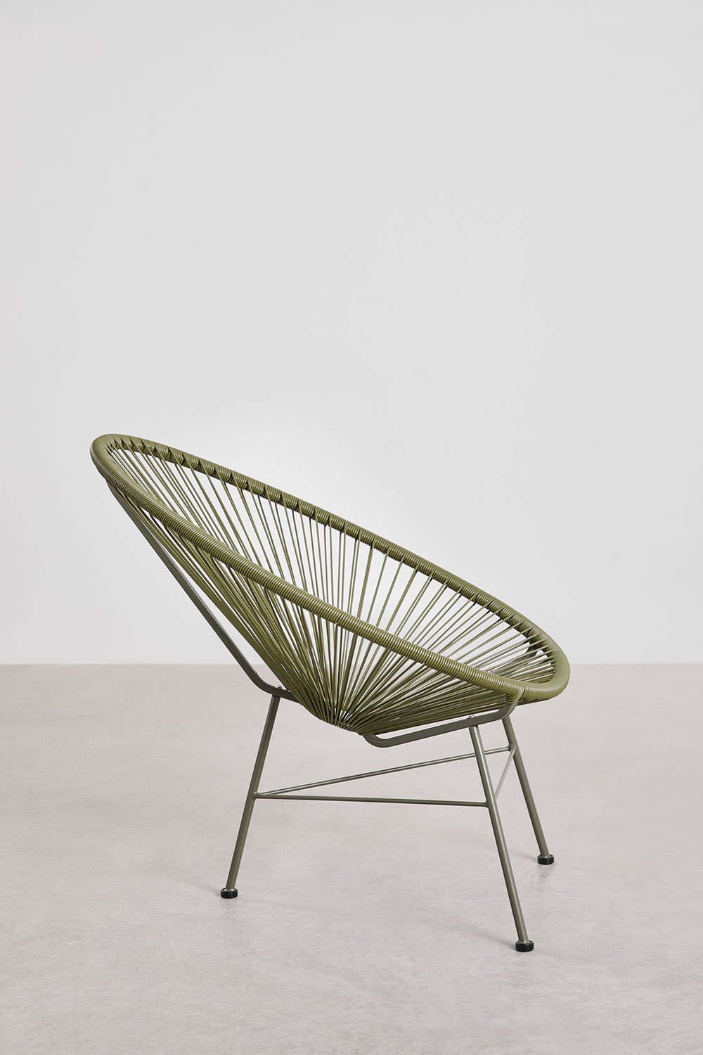 Pack of 2 armchairs in steel and synthetic rattan New Acapulco, gallery image 3